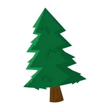 Evergreen pine tree shape. Vector Stock Illustration