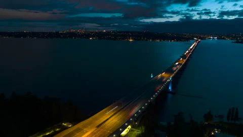 Evergreen Point Floating Bridge Hyper Lapse Stock Footage 301670019