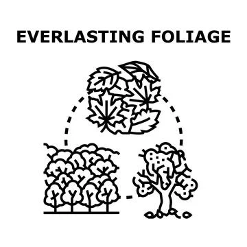Everlasting foliage concept for autumn leaf cycle seasonal design イラスト素材