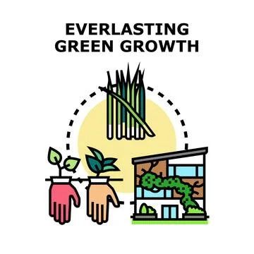Everlasting green growth concept vector illustration Ilustración de archivo