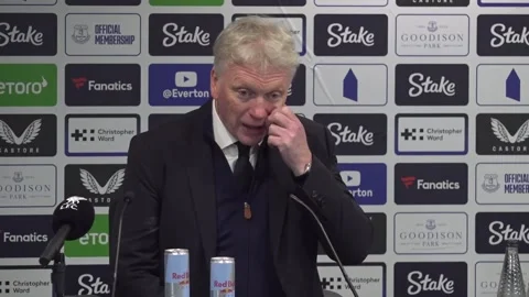 Everton 2-2 Liverpool: David Moyes press conference Stock Footage 301745717