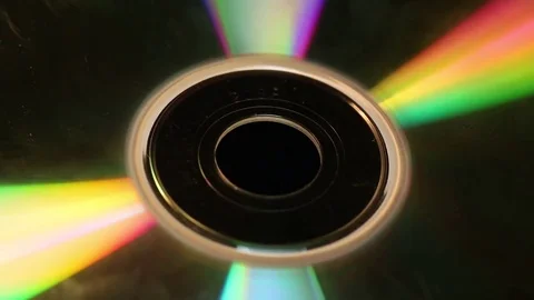 Every angle of light reflecting on a CD Macro Stock Footage 74206492