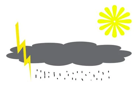 Every cloud has a silver lining Stock Illustration