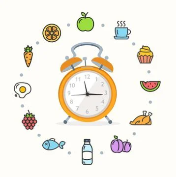 Every Day Raw Food. Vector Stock-Illustration