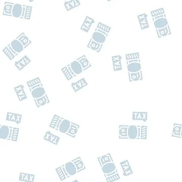 Every dollar tax glyph vector seamless pattern Illustrazione stock