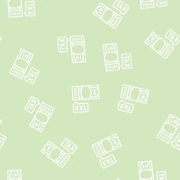 Every dollar tax line vector seamless pattern Ilustración de archivo
