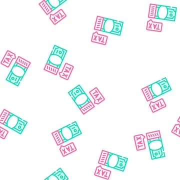 Every dollar tax vector seamless pattern Stock Illustration