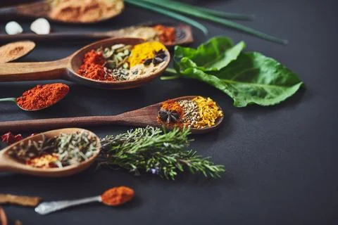 Every pinch of flavour matters. an assortment of spices. Stock Photos