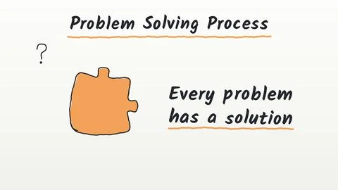 Every problem has a solution handwritten beside puzzle vector illustration Stock Illustration