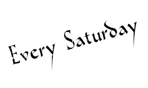 Every Saturday rubber stamp Stock Illustration