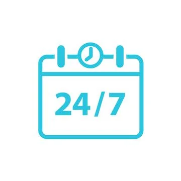 Every second, minute, hour, day, week year icon. From blue icon set. Stock Illustration