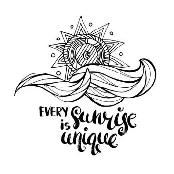 Every sunrise is unique Stock-Illustration