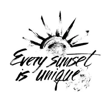 Every sunset is unique Stock Illustration