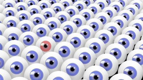 Everybody is watching. Stock Illustration