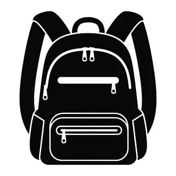 Everyday carry backpack vector isolated  white background Vector illustration Illustrazione stock