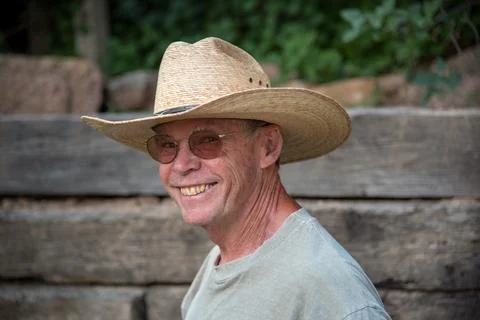 Everyday Cowboy smiling for the camera Stock Photos
