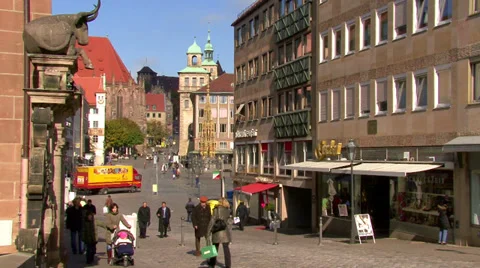 Everyday life in Nuremberg Stock Footage 32208719