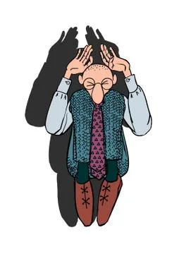 Everyday life of an office worker Stock Illustration