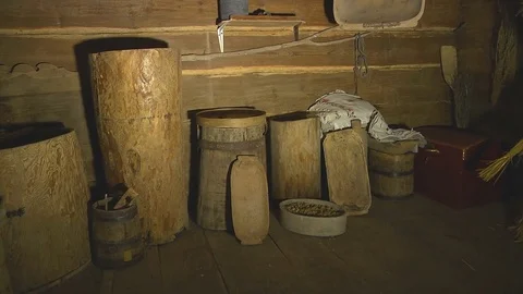 Everyday Objects of Ancient Man Stock Footage 72436147