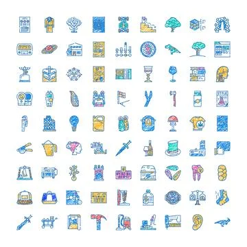 Everyday objects and abstract concepts doodle icons Stock Illustration