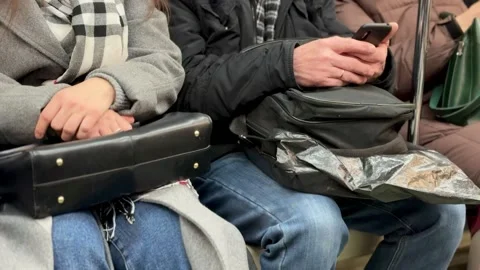 Everyday Routine of Commuters Observing People During Their Daily Subway Journey Stock Footage 316463635