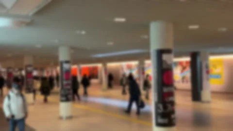 Everyday scene of underground pedestrian space in Sapporo, Hokkaido, Japan Stock-Footage 330249580