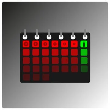 Everyday work and fun weekend. Stock Illustration