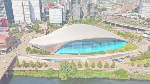 Everyone Active Leisure Centre Near Queen Elizabeth Olympic Park, London Stock Footage 340933204