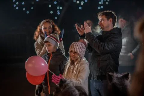 Everyone is clapping Stock Photos