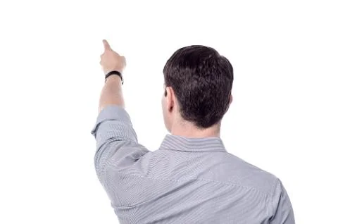 Everyone, look over there. Stock Photos