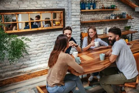 Everything gets better with coffee Stock Photos
