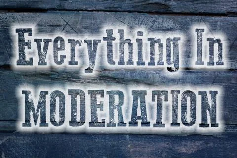 Everything in moderation concept Stock Illustration