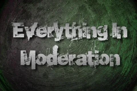 Everything in moderation concept Stock Illustration