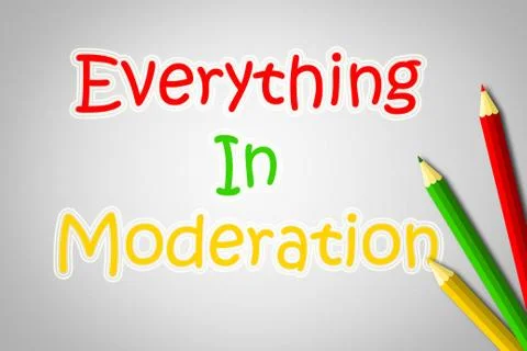 Everything in moderation concept Stock Illustration