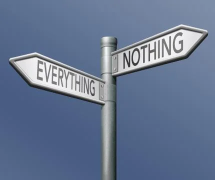 Everything or nothing Stock Illustration
