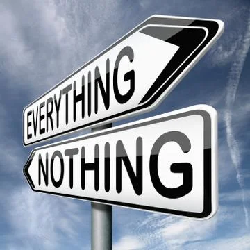 Everything or nothing Stock Illustration