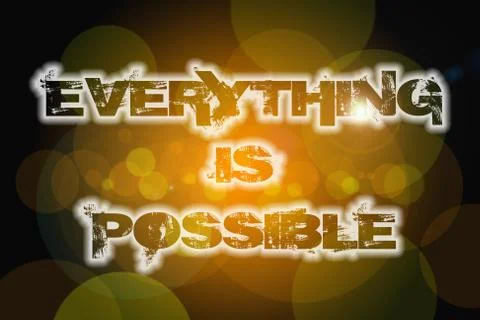 Everything is possible concept Stock Illustration