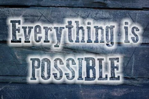 Everything is possible concept Stock Illustration