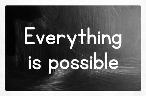 Everything is possible concept Stock Photos
