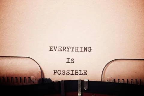 Everything is possible phrase Stock Photos