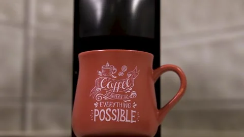 Everything Possible Red Coffee Cup Stock Footage 199614439