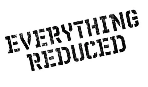 Everything Reduced rubber stamp Stock Illustration