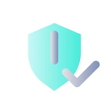 Everything is secured flat gradient color ui icon Illustrazione stock