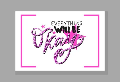 Everything Will Be Okay Vector Illustration Stock Illustration