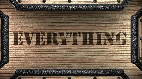 Everything on wooden stamp Stock Footage 8765827