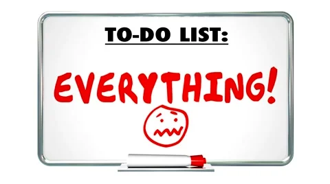 Everything Word Written on To Do List Too Much Stress Overworked Stock Footage 46706913