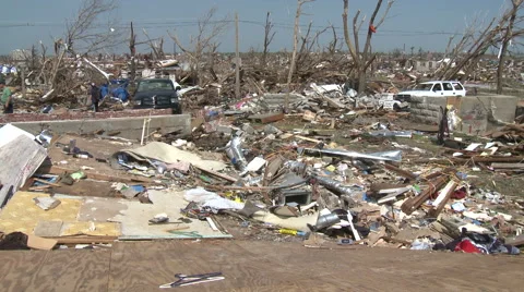 Everything's Gone - Tornado Aftermath Missouri Stock Footage 54710999