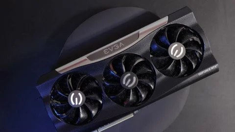 EVGA Geforce RTX 3090 Nvidia GPU display Stock Footage 151719117