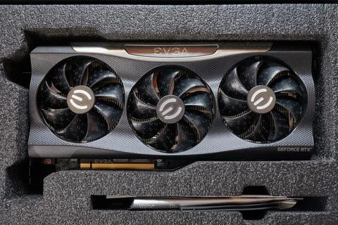 EVGA Geforce RTX 3090 Nvidia GPU display Foto stock