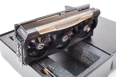 EVGA Geforce RTX 3090 Nvidia GPU display Foto stock